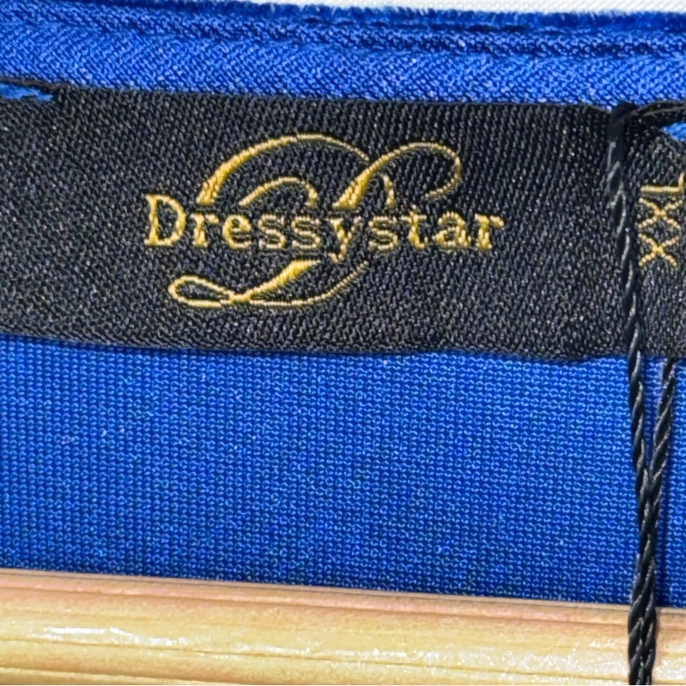 Dressy Star Royal Blue Velvet Contrast Sequin Wrap Dress Elegant Glam XXL NWT - Picture 6 of 8